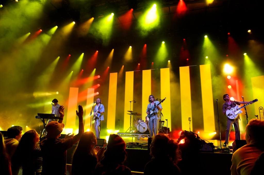 Lime Cordiale performs at the Sidney Myer Music Bowl