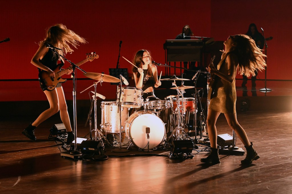 Haim perform at the 63rd Annual GRAMMY Awards