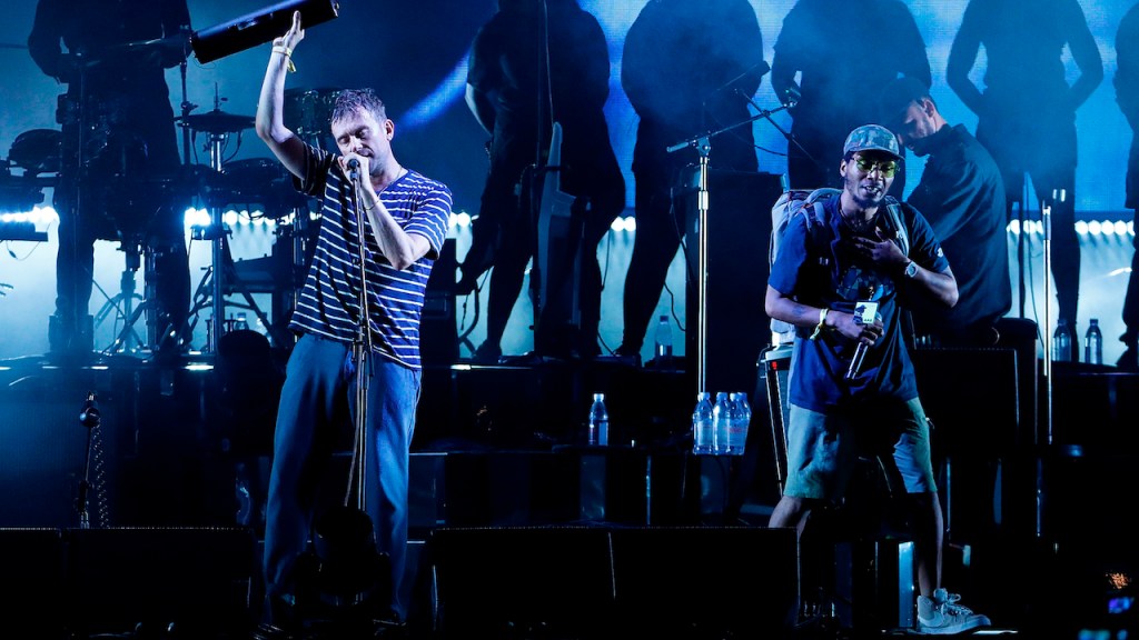 Gorillaz performing live with Del the Funky