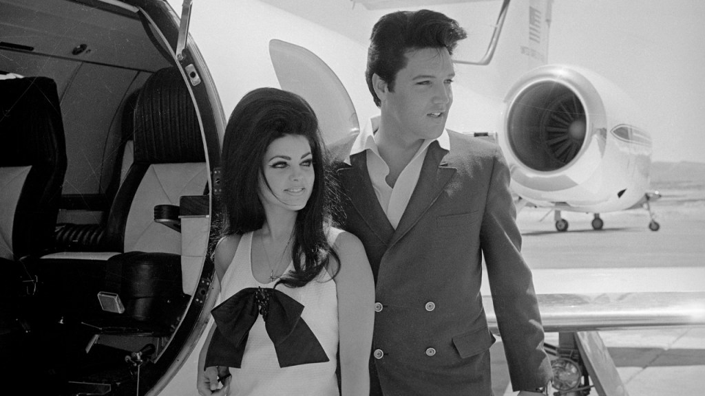 Priscilla Presley and Elvis Presley