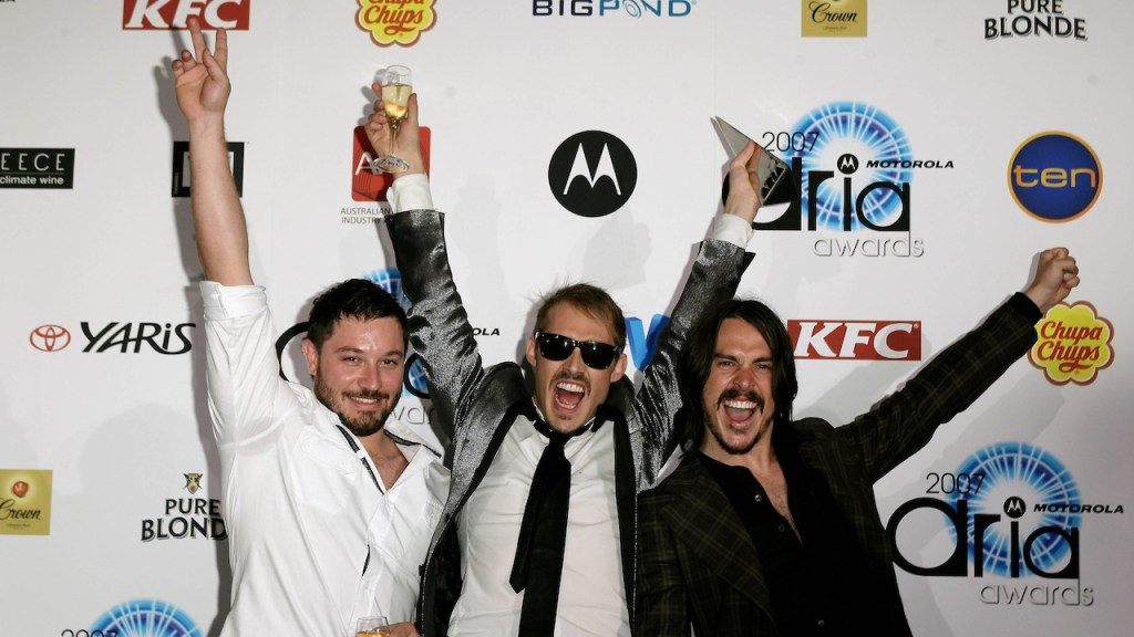 Silverchair's Chris Joannou, Daniel Johns and Ben Gillies at the 2007 ARIA Awards