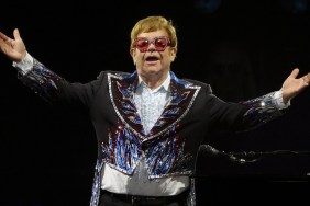 Elton John performing