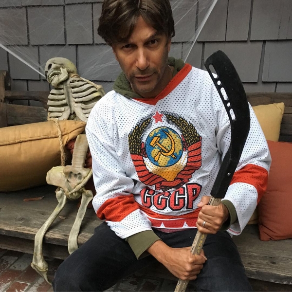 Tom Morello... as former hockey player Vladislav Tretiak (we think)