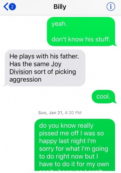 Smashing Pumpkins Billy Alleged Texts #18