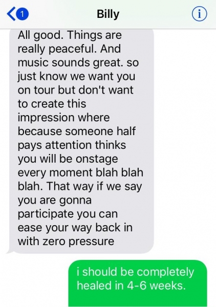 Smashing Pumpkins Billy Alleged Texts #8